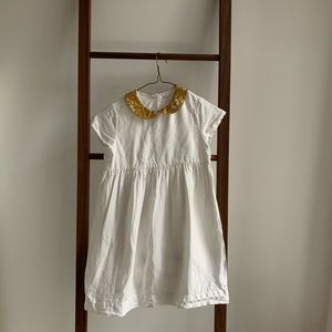 Sis and bub white linen dress